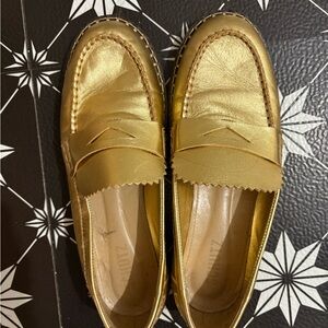 Gold Loafers for Women